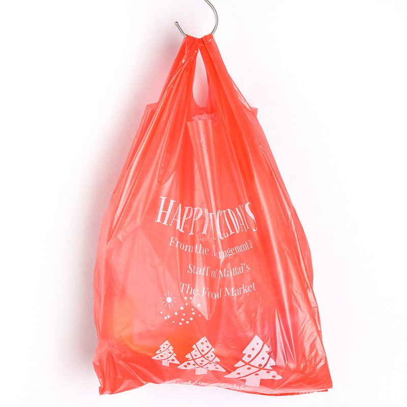 Custom Logo HDPE Kunststoff-Zugstring-Warenwesten-Tasche für bequemes Einkaufen