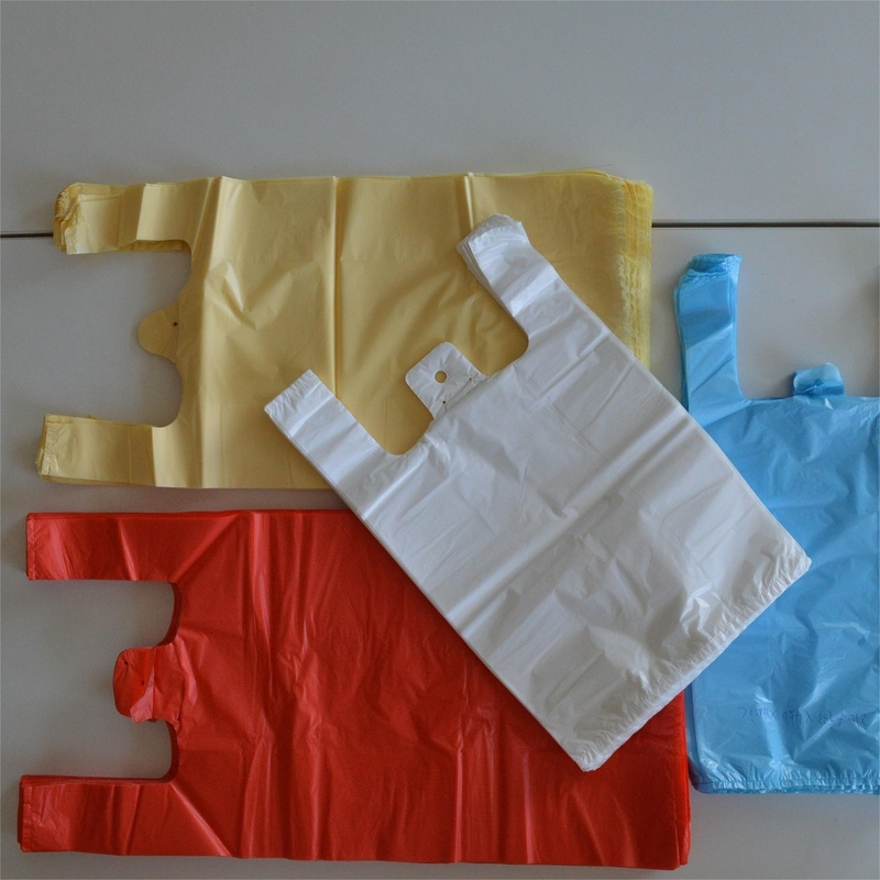HDPE Offset-Druck T-Shirt-Taschen für den Versand in Schwarz/Weiß/Clear