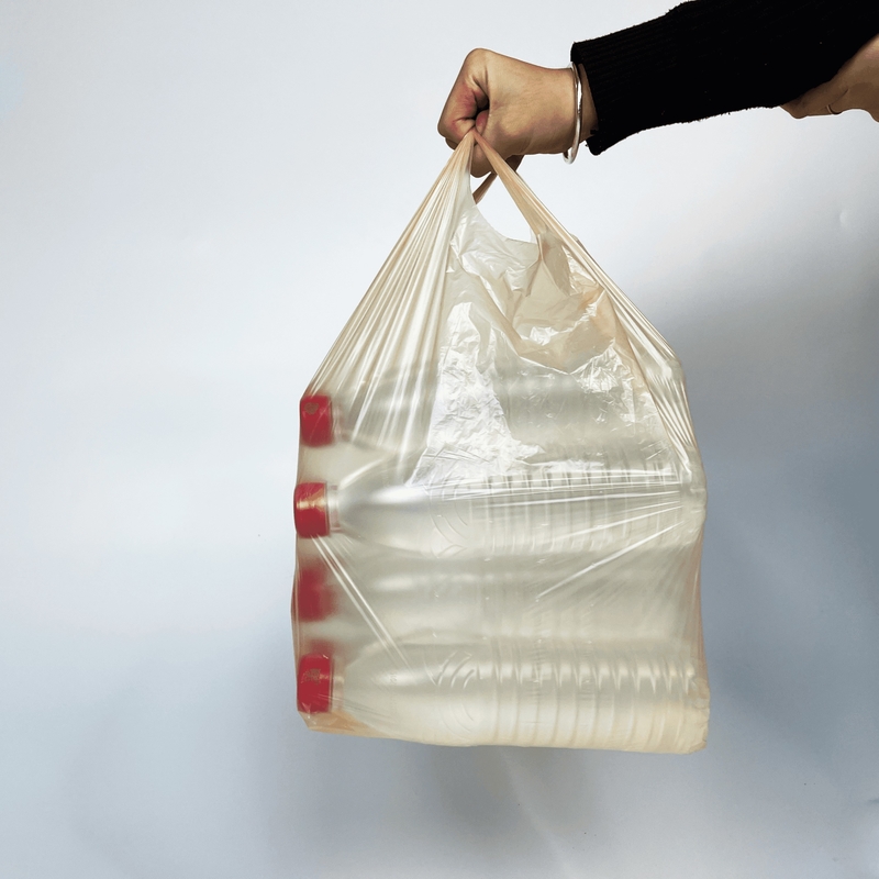 Custom Poly Plastic HDPE T-Shirt Supermarkt Einkaufstasche für Lebensmittel Gemüse Verpackung