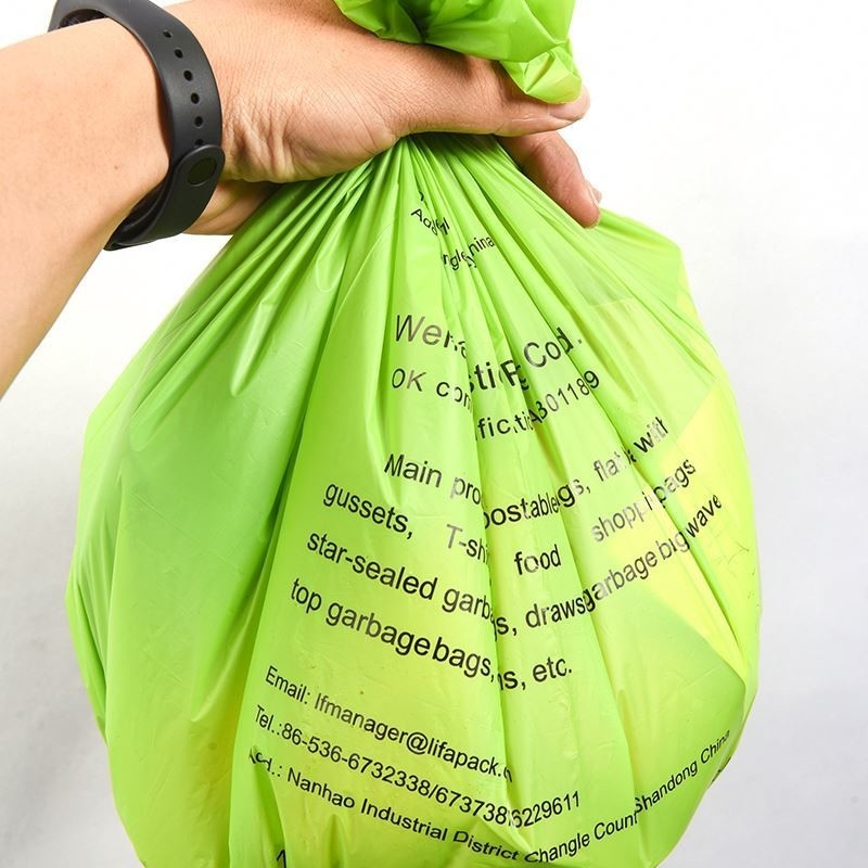 Umweltfreundliche Kompostierbare Beutel 100% biologisch abbaubare Maisstärke T-Shirt-Taschen zum Transport