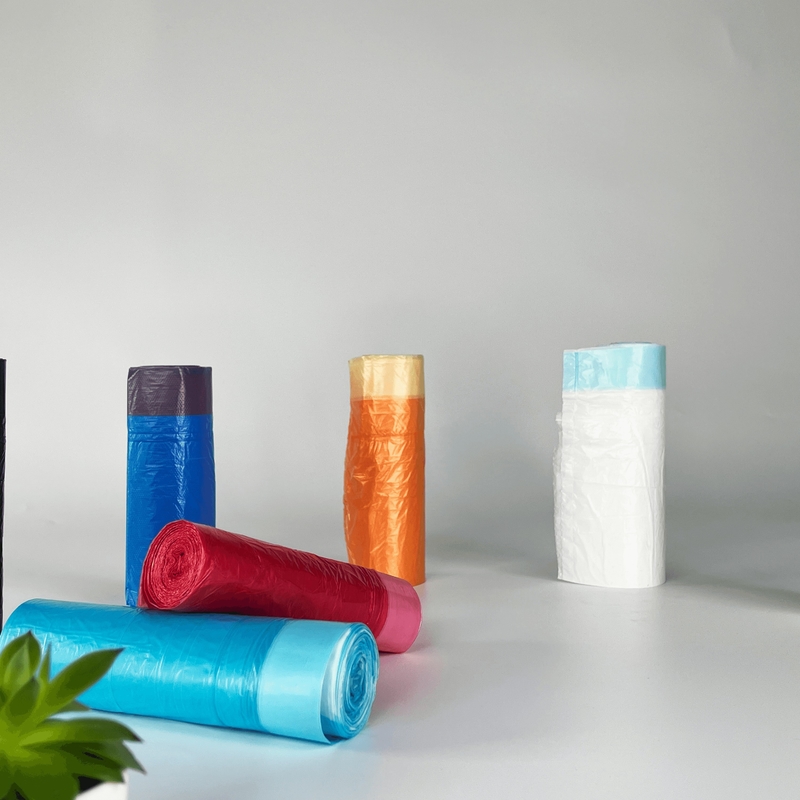 Quadratische Tieftasche Ziehseile Müllsäcke für Küche Müll PE biologisch abbaubare Plastiktüte