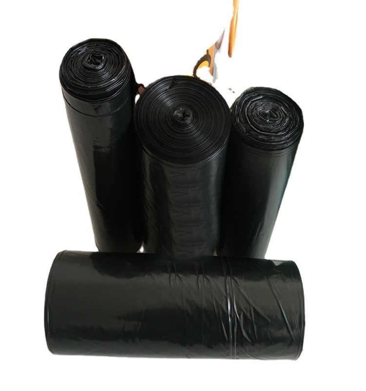 5-100 Mikrometer Dicke Zertifikat OK Kompost Recycling schwarze Beutel in Rollen für Müll