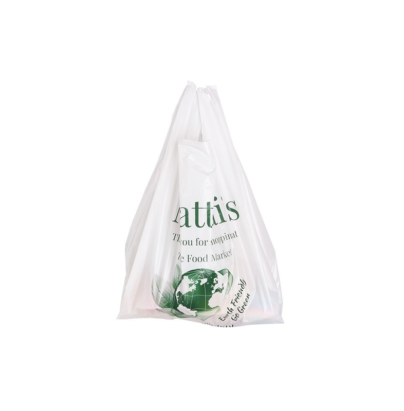 Flexo-Druck T-Shirt mit Duftweste Plastik weißer Müllsack für Laden oder Restaurant